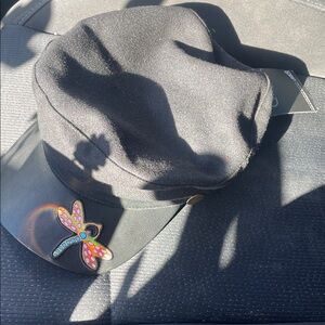 Hot Topic Coraline Black Hat with Dragonfly